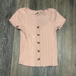 Pink button up